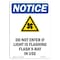 Signmission Sign, 5" H, 3.5" W, NOTICE Do Not Enter Sign With Symbol, Portrait, NS-D-35-V-15439-10PK OS-NS-D-35-V-15439-10PK - alternate 1